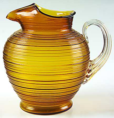 Spun Amber Pitcher