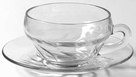 Twist Clear (No Trim) Cup & Saucer Set