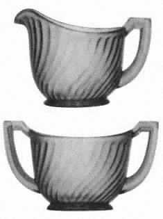 Twisted Optic Amber Creamer