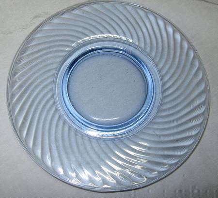 Twisted Optic Blue Luncheon Plate
