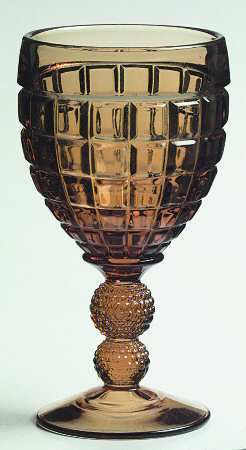 Victorian Amber Wine Glass