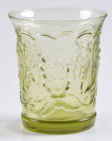 Vintage Grape Verde Green Juice Glass