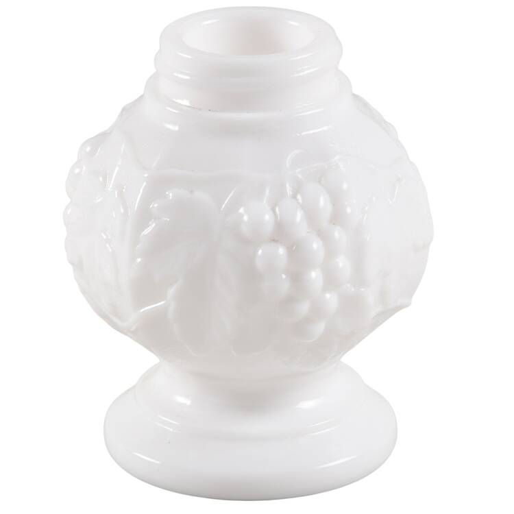 Vintage Grape Milk Glass Footed Shaker No Metal Lid