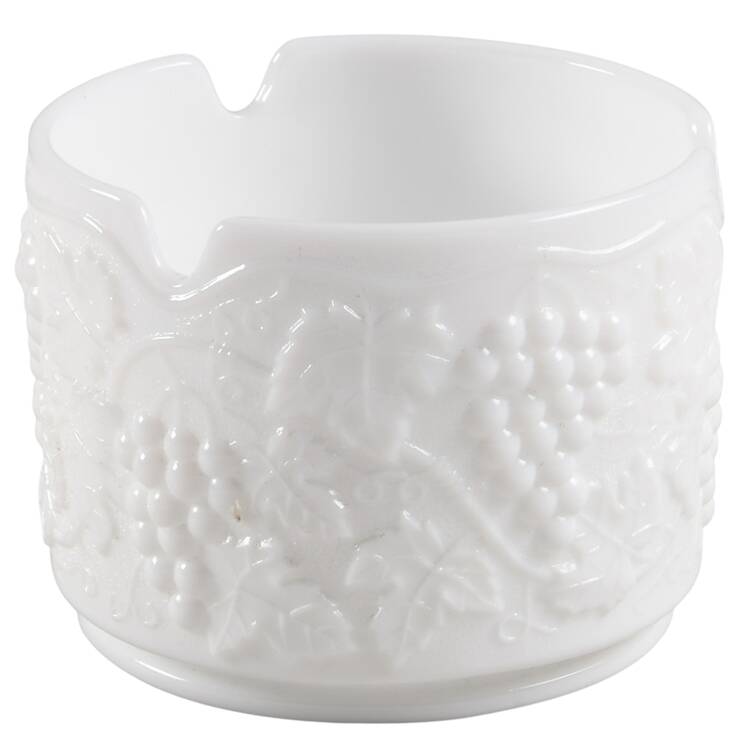 Vintage Grape Milk Glass Ivory Tower Vase, Base Only