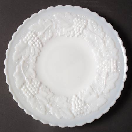 Vintage Grape Milk Glass 7" Salad Plate
