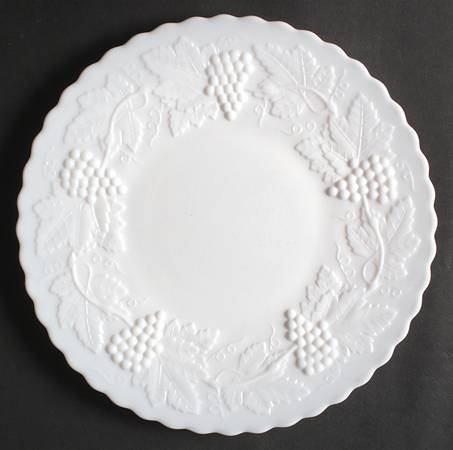 Vintage Grape Milk Glass Dinner Plate