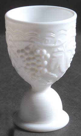 Vintage Grape Milk Glass Egg Cup