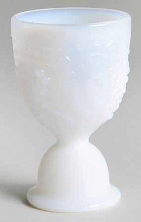 Vintage Grape Milk Glass Egg Cup