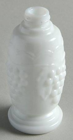Vintage Grape Milk Glass Footed Shaker No Metal Lid