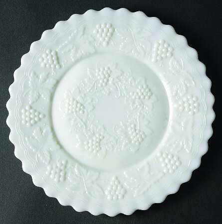 Vintage Grape Milk Glass Luncheon Plate