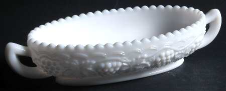 Vintage Grape Milk Glass Pickle Dish