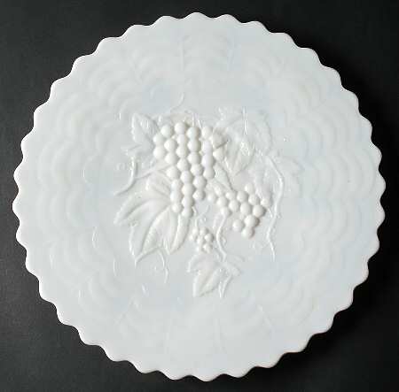 Vintage Grape Milk Glass 12" Sandwich Plate