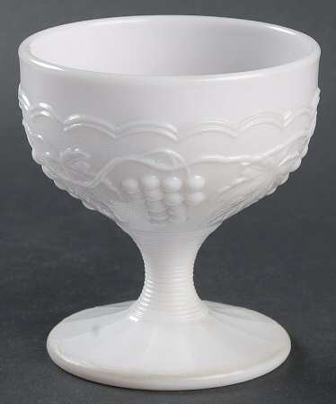 Vintage Grape Milk Glass Champagne/Tall Sherbet