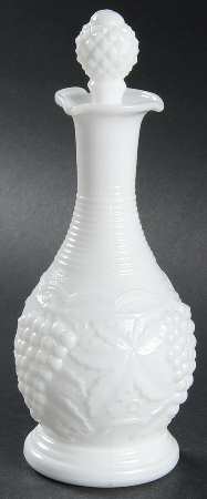 Vintage Grape Milk Glass Cruet & Stopper