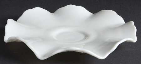Vintage Grape Milk Glass 9" Crimped Plate