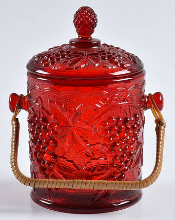 Vintage Grape Ruby Jar & Lid