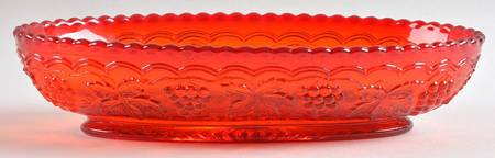 Vintage Grape Ruby 8" Oval Relish