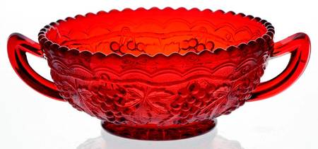 Vintage Grape Ruby Cream Soup Bowl Only