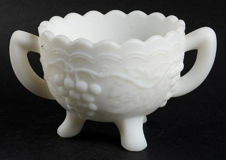 Vintage Grape Satin (Doeskin) Footed Open Sugar