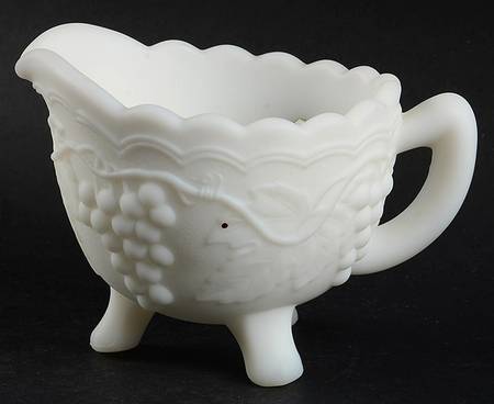 Vintage Grape Satin (Doeskin) Footed Creamer