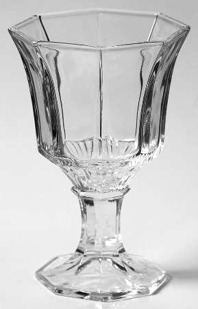 Octagonal Clear Juice/Wine Glass