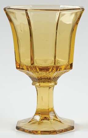 Octagonal Amber Juice/Wine Glass