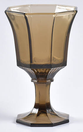 Octagonal Brown Juice/Wine Glass