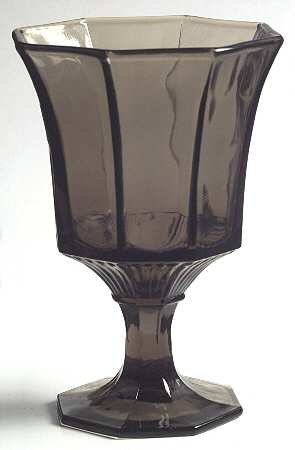 Octagonal Brown Water Goblet
