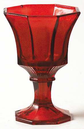 Octagonal Ruby Cordial Glass