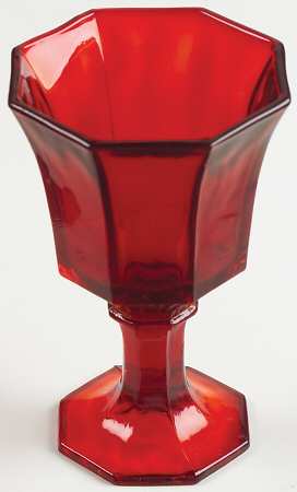Octagonal Ruby Juice/Wine Glass