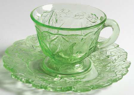 Avocado Green Cup & Saucer Set