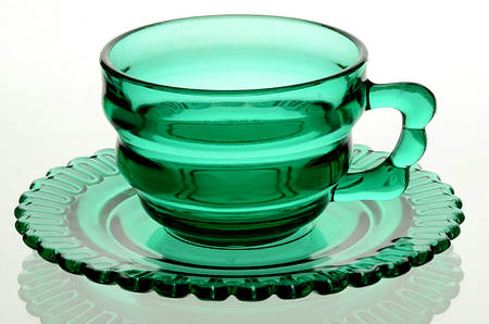 Christmas Candy Teal Cup & Saucer Set