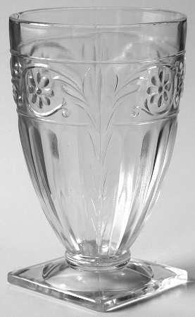 Daisy Clear 9 Oz Footed Tumbler