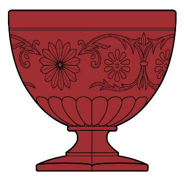 Daisy Red by Indiana Glass