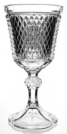 Diamond Point Clear Footed Urn No Lid