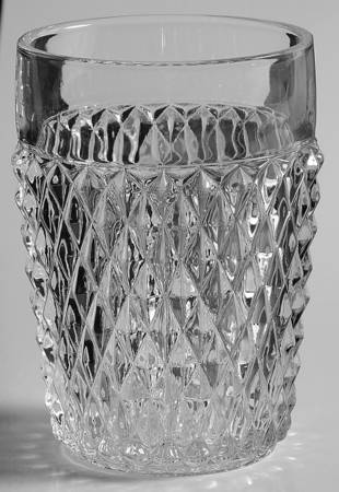 Diamond Point Clear 10 Oz Flat Tumbler