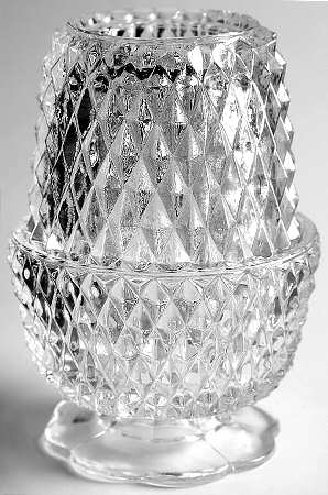 Diamond Point Clear (2 Piece) Candle Lamp