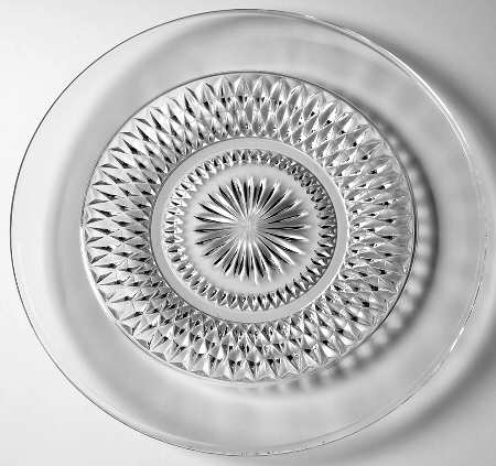 Diamond Point Clear Dinner Plate