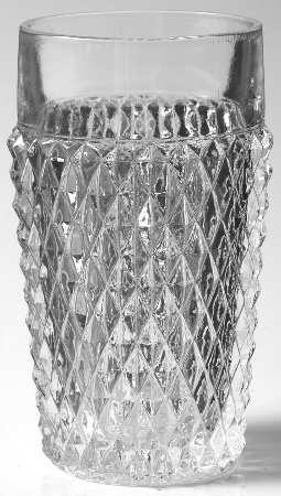 Diamond Point Clear 15 Oz Flat Tumbler by Indiana Glass