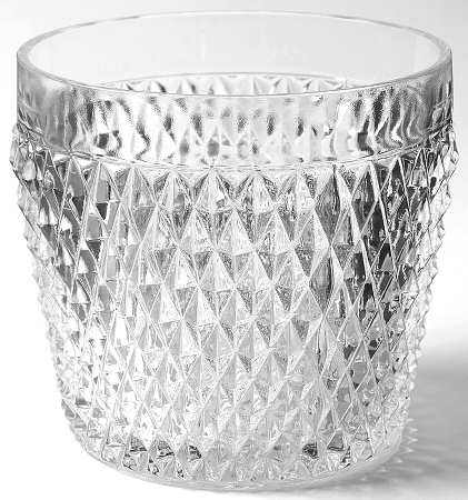 Diamond Point Clear Ice Bucket