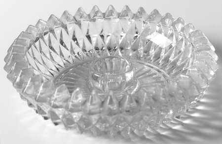 Diamond Point Clear Single Light Candlestick