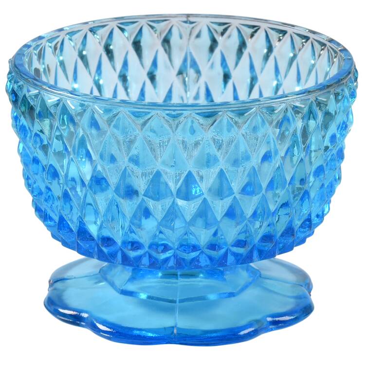 Diamond Point Regal Blue (2 Piece) Set Candle Lamp Base