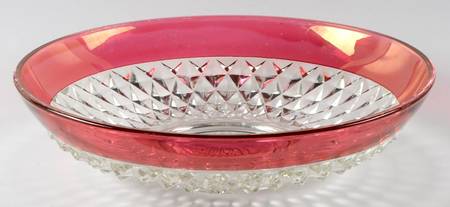 Diamond Point Ruby 13" Salad Bowl