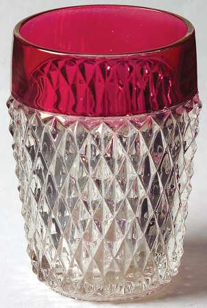 Diamond Point Ruby Flat Tumbler