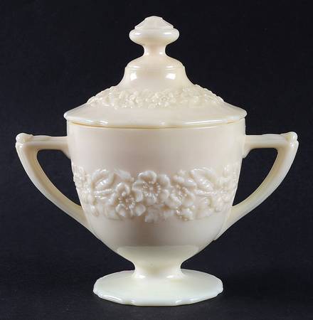 Indiana Custard Ivory Footed Open Sugar