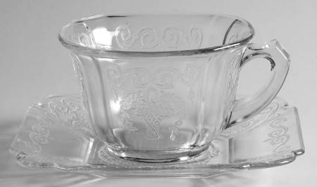 Lorain Clear Cup & Saucer Set