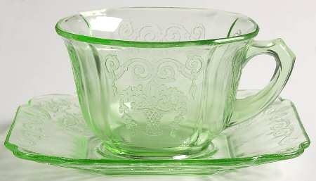 Lorain Green Cup & Saucer Set