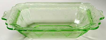 Lorain Green Oval Vegetable Bowl