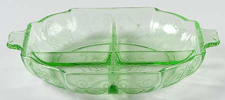 Lorain Green 8" Octagonal 4 Part Relish