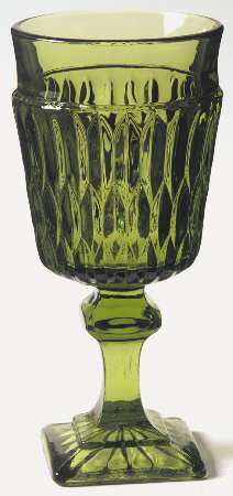 Mt. Vernon Green Wine Glass